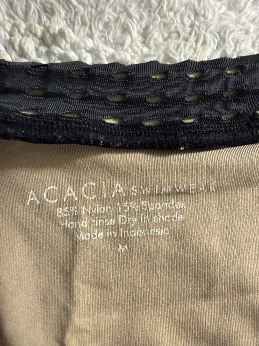 acacia swimwear Black Mesh Sleeveless One-Piece with Nude Lining - Picture 3 of 4